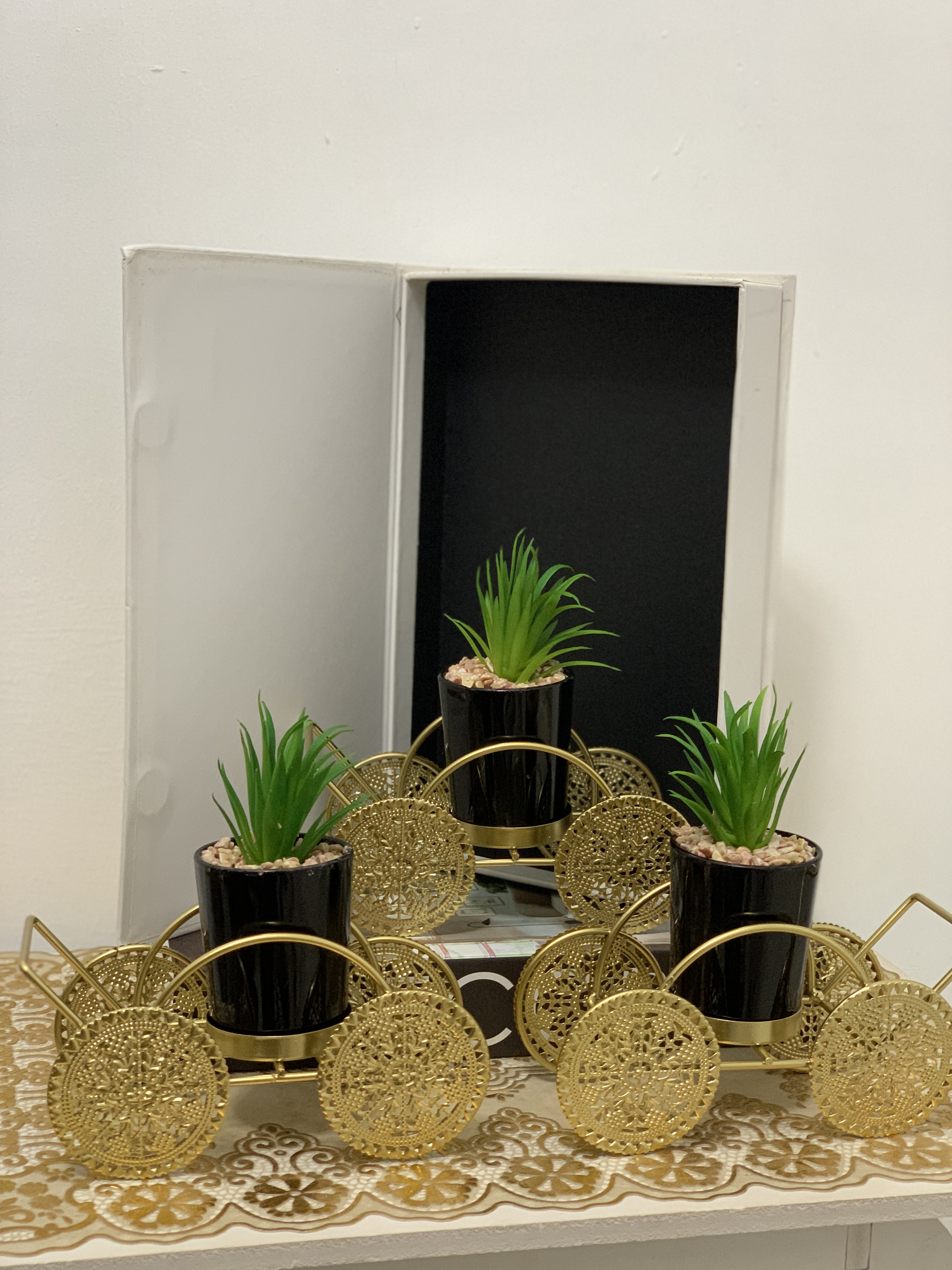 Succulent Flower Decor- Cart Design second image