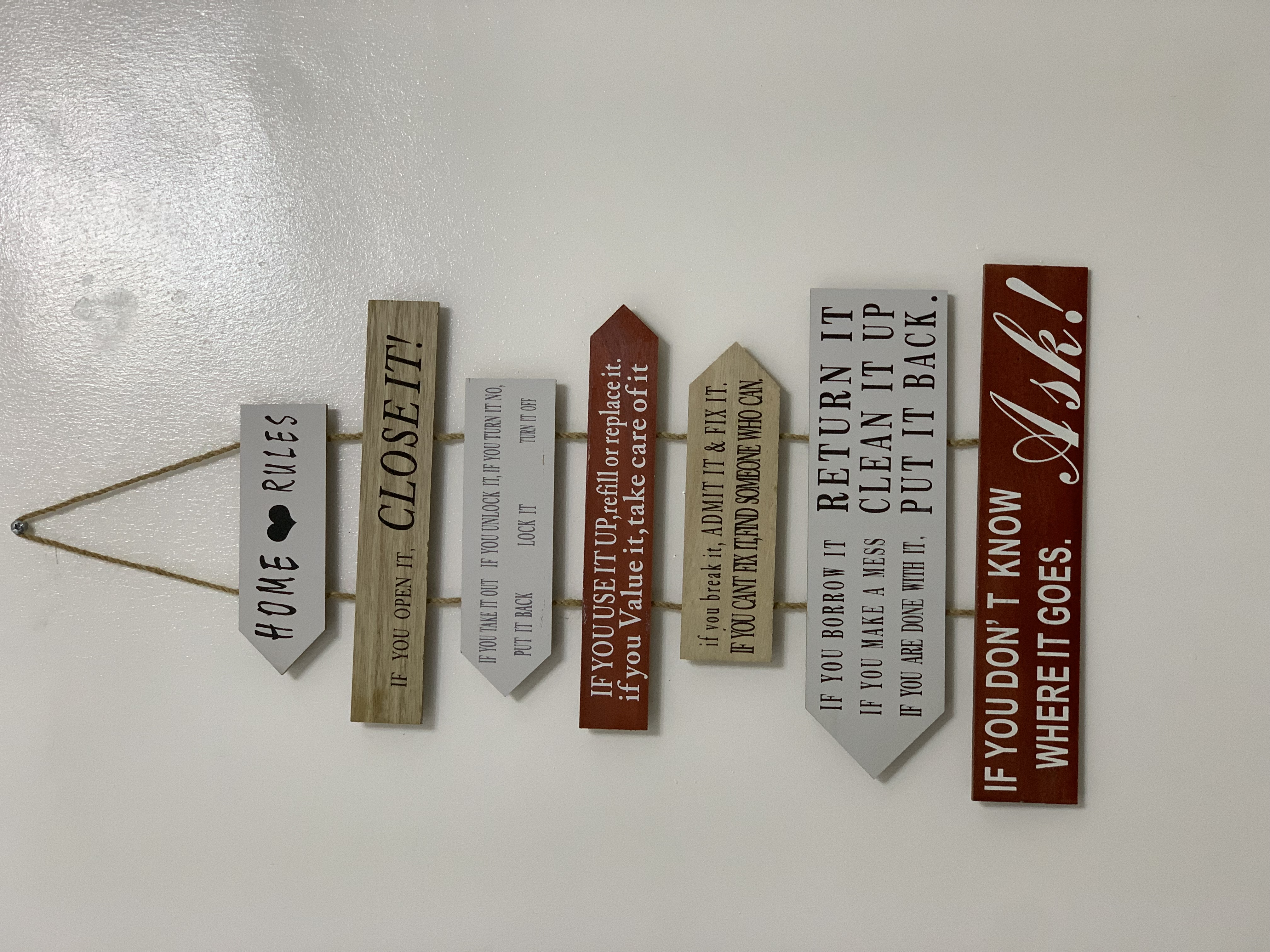 Wall Plaque- Home Rules Image