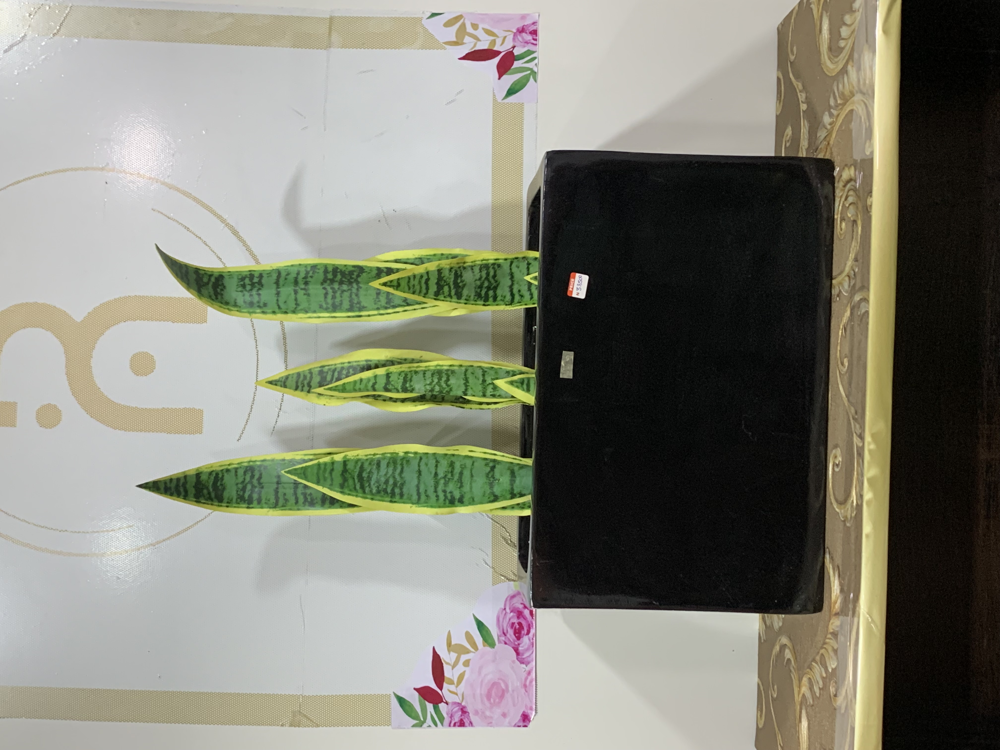 Artificial Snake Plant in Fibre Planter second image