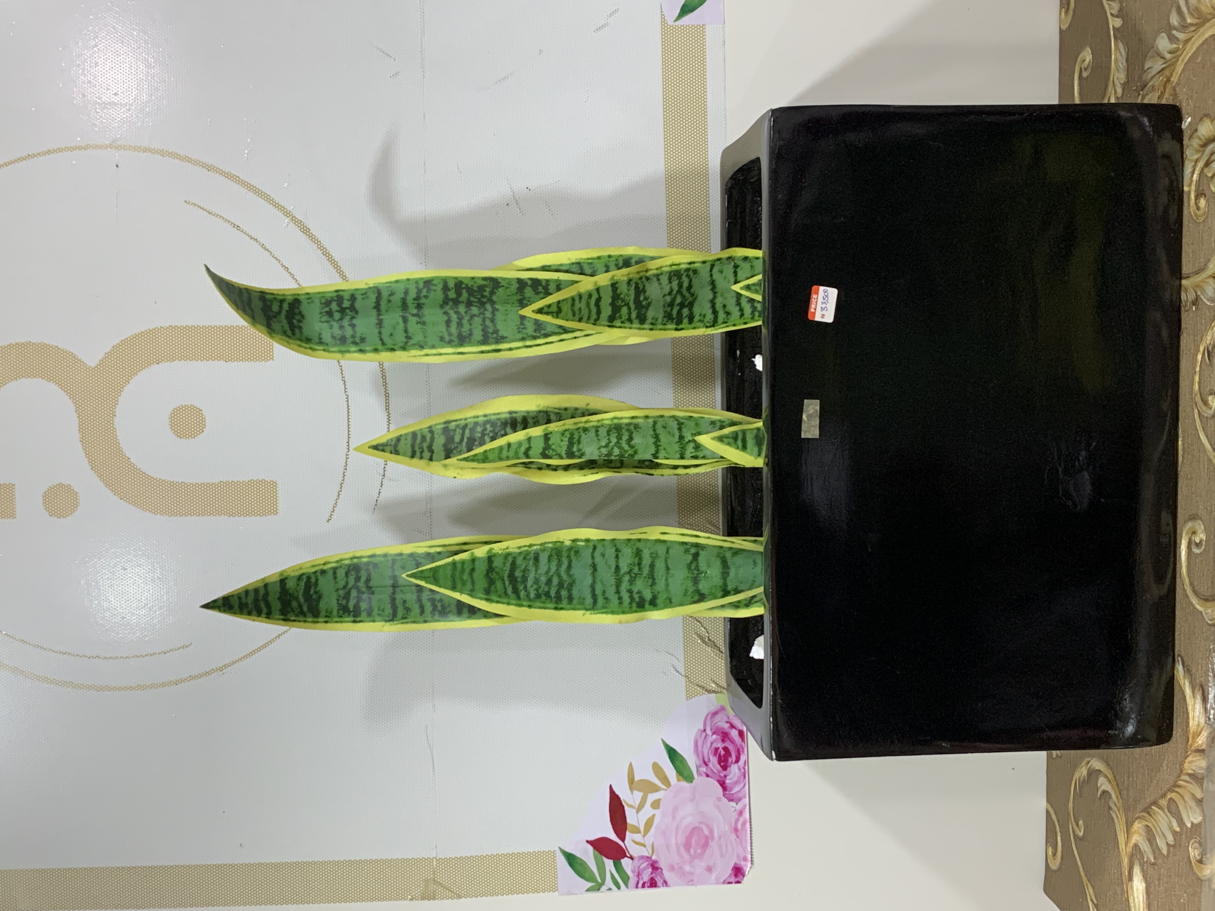 Artificial Snake Plant in Fibre Planter image