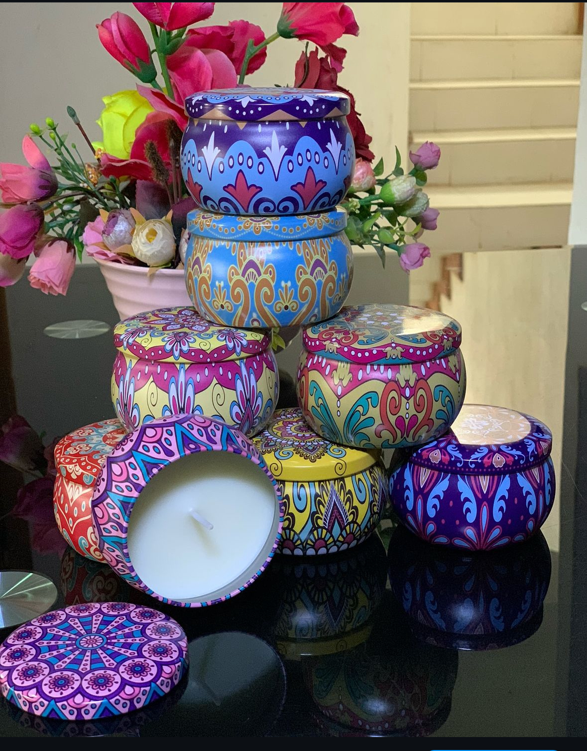 Aromatherapy Candles in Tin Jar image