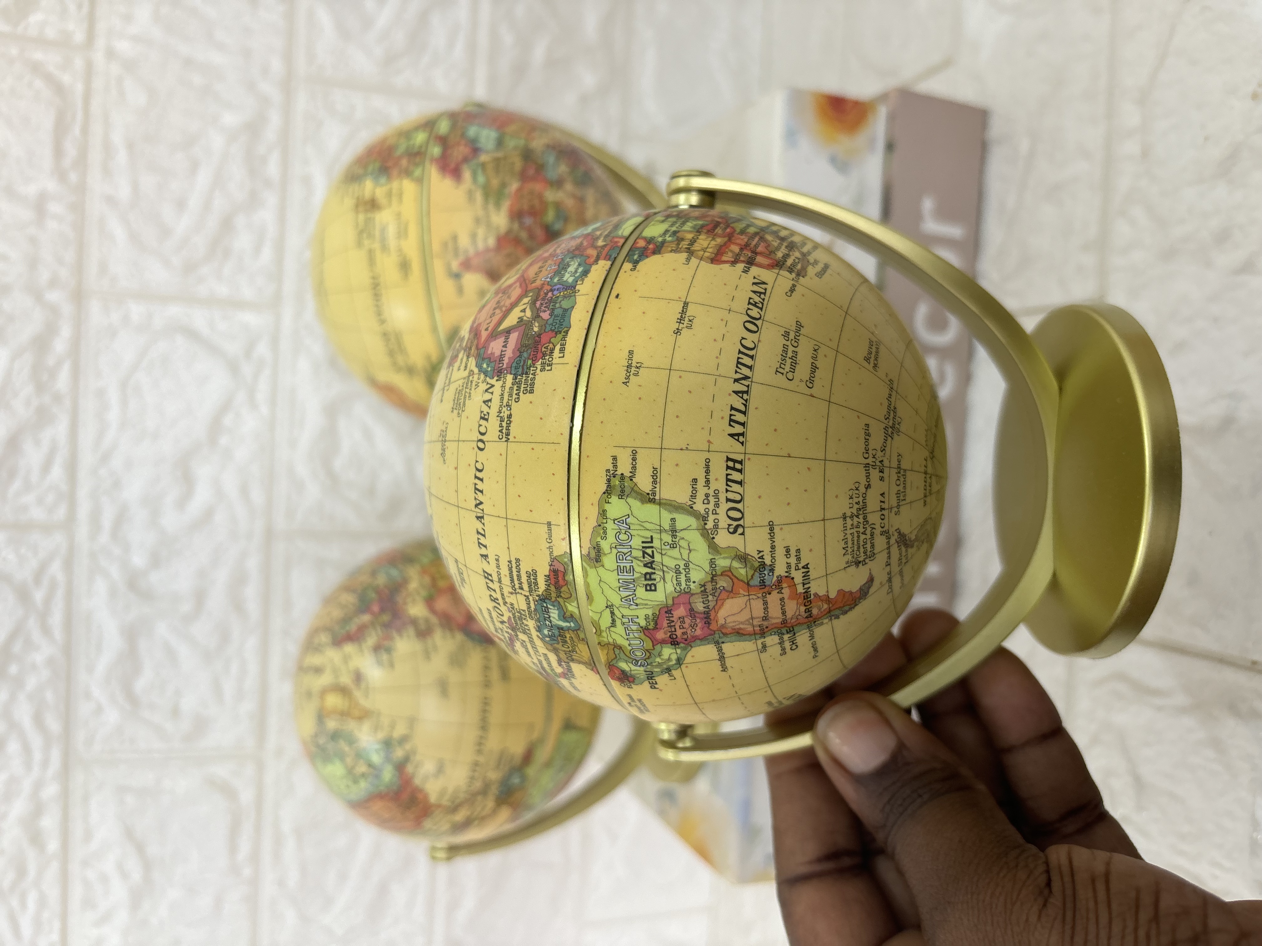 Swivel Table Globe - Yellow image