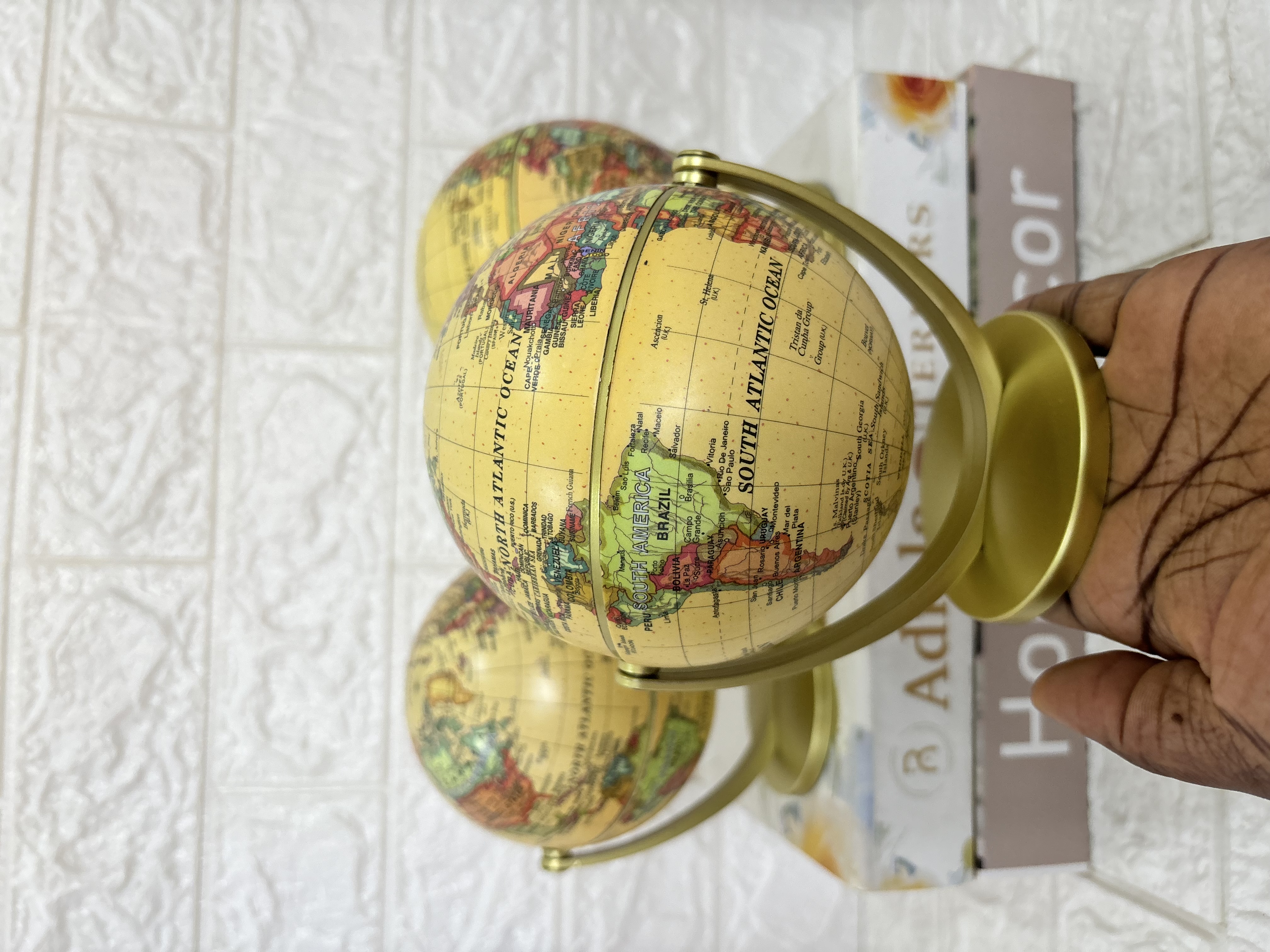 Swivel Table Globe - Yellow second image