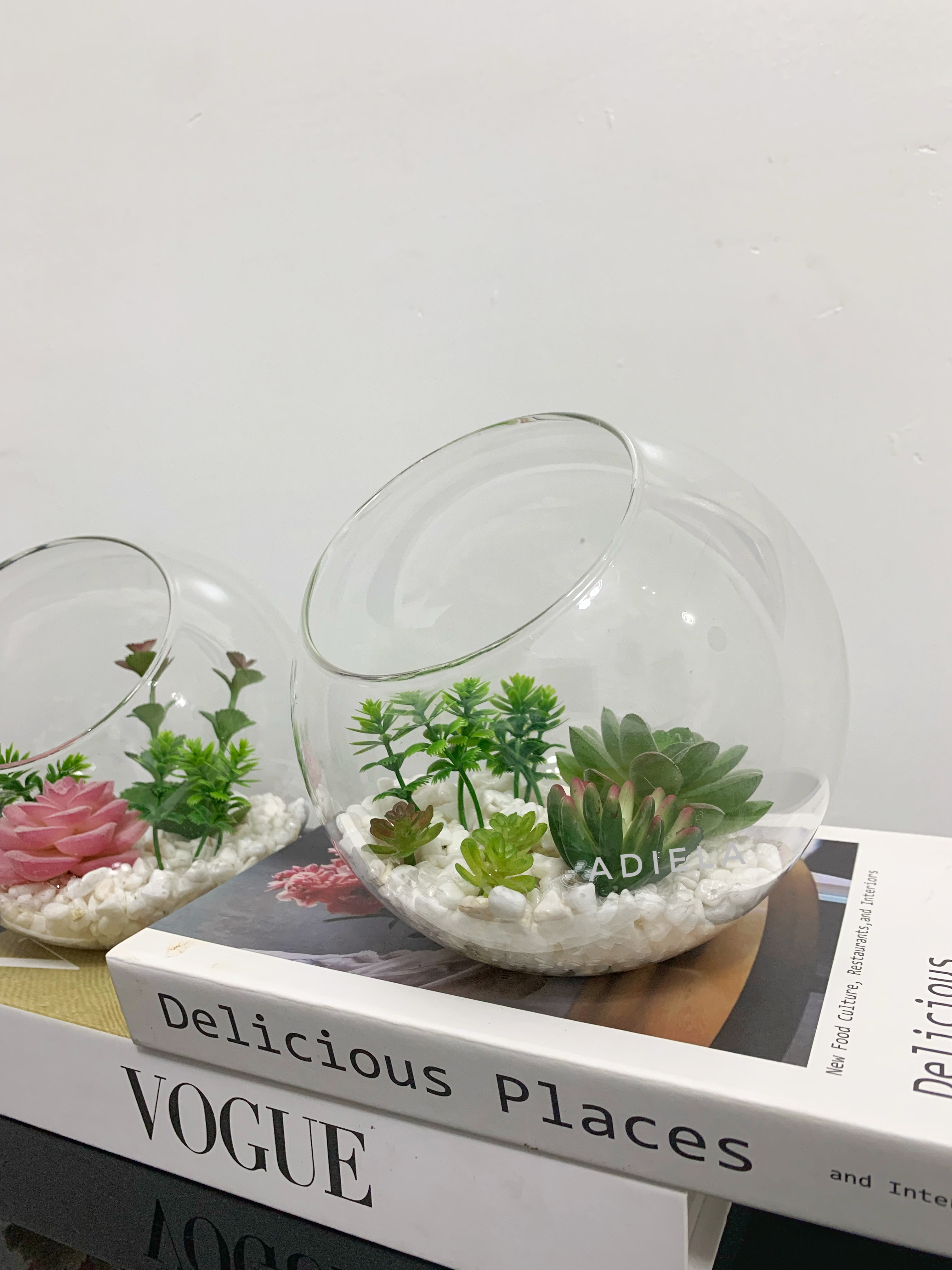 Decorative Fish Bowl with Succulents second image