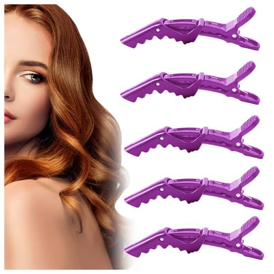 Crocodile hair clips image