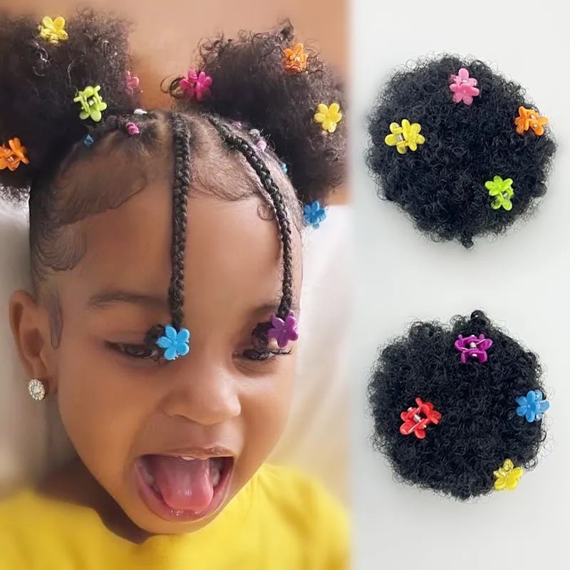 2 pieces Afro hair bun for kids image