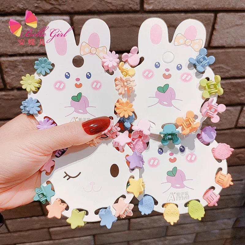 Children mini hair claw clips with hair tie image