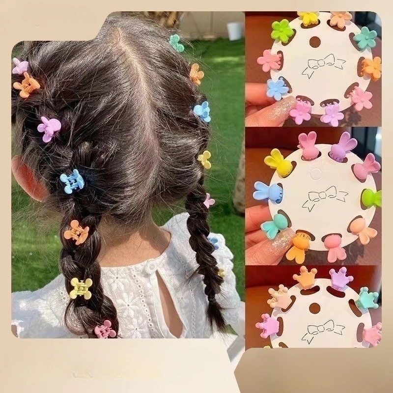 Children mini hair claw clips with hair tie image