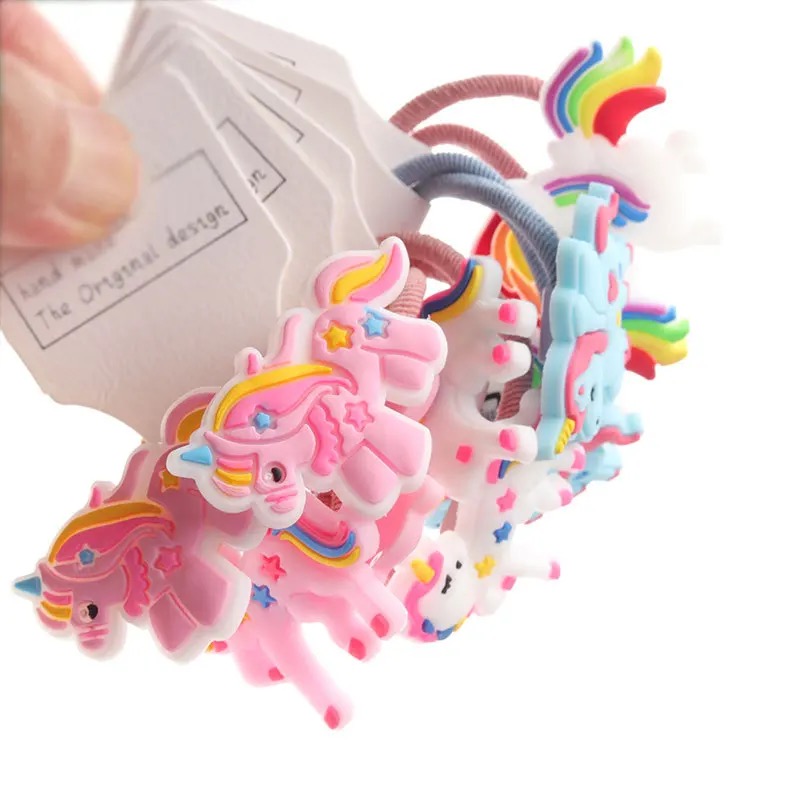 Children mini hair claw clips with hair tie image
