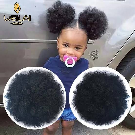 2 pieces Afro hair bun for kids image
