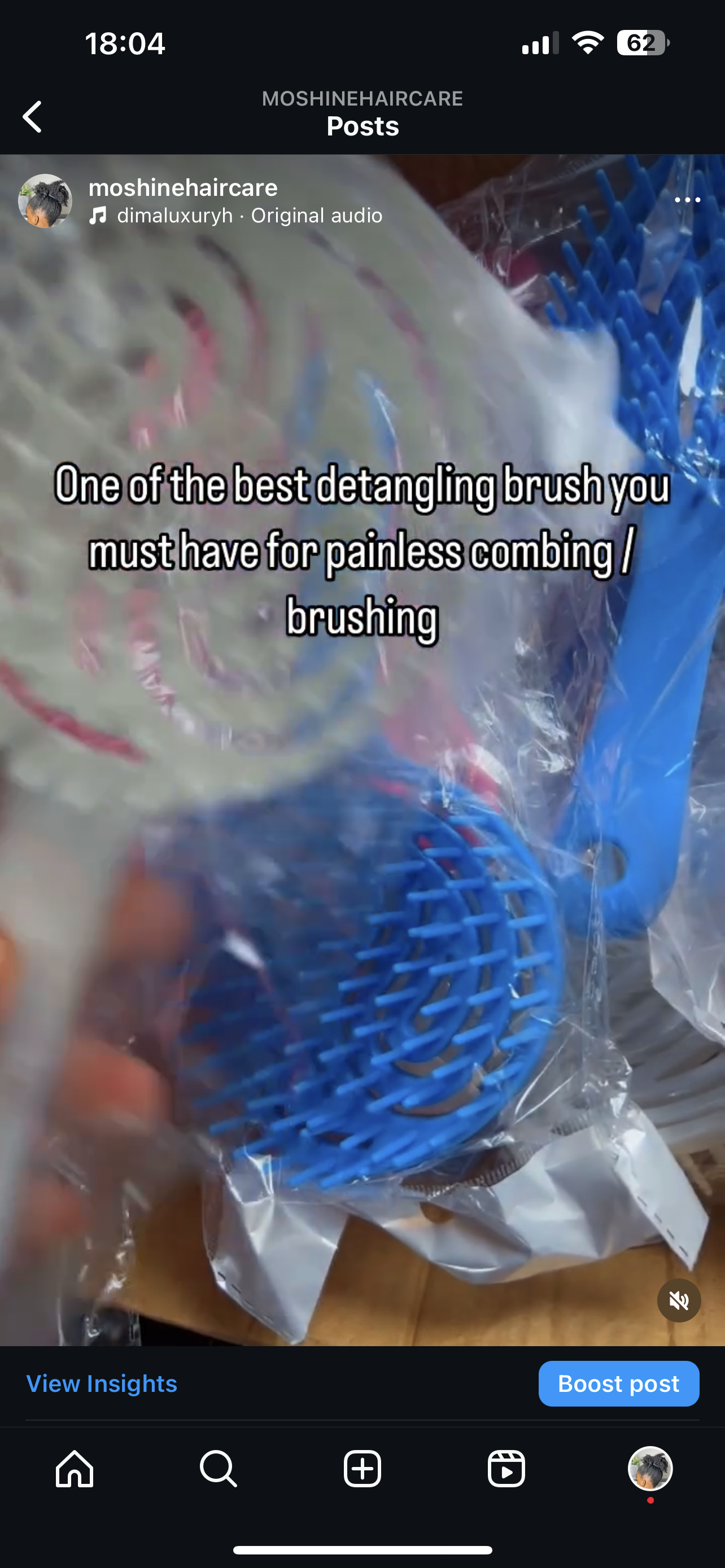 Hollow out detangling and scalp massage brush for all hair types image