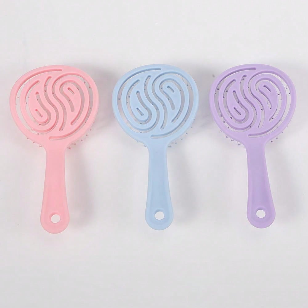 Hollow out detangling and scalp massage brush for all hair types image