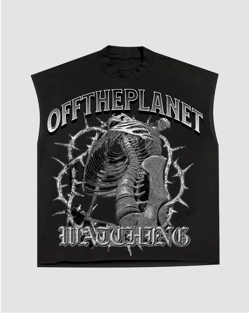 OFF THE PLANET SPACEMAN SHIRT BLACK image