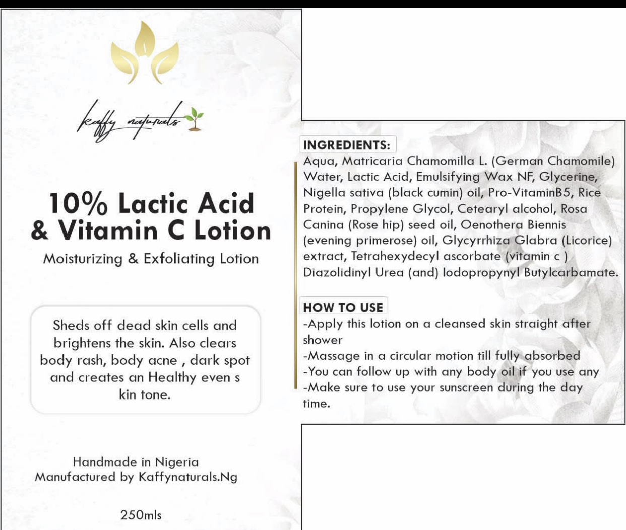 10% lactic acid + vitamin C lotion image