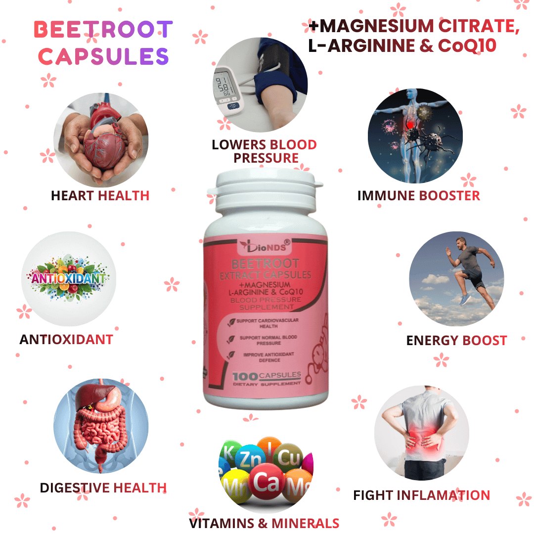 Beetroot Capsules With Magnesium Glycinate, L-arginine & Coq10 second image