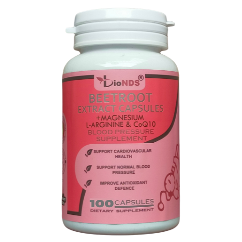 Beetroot Capsules With Magnesium Glycinate, L-arginine & Coq10 image