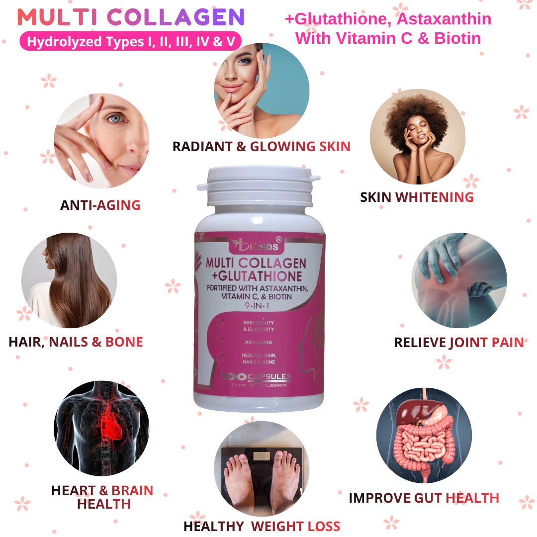 Multi Collagen Capsules With Glutathione Vitamin C & Biotin Image