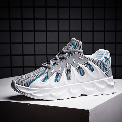 Men Running Shoes Fashion Sneakers Lace Up - white image