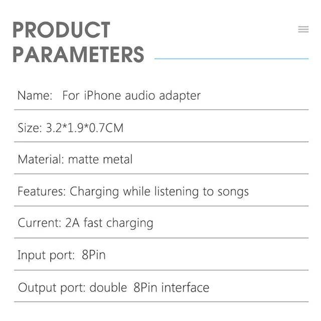 Iphone earphone Adapter (Apple MFI certified) second image