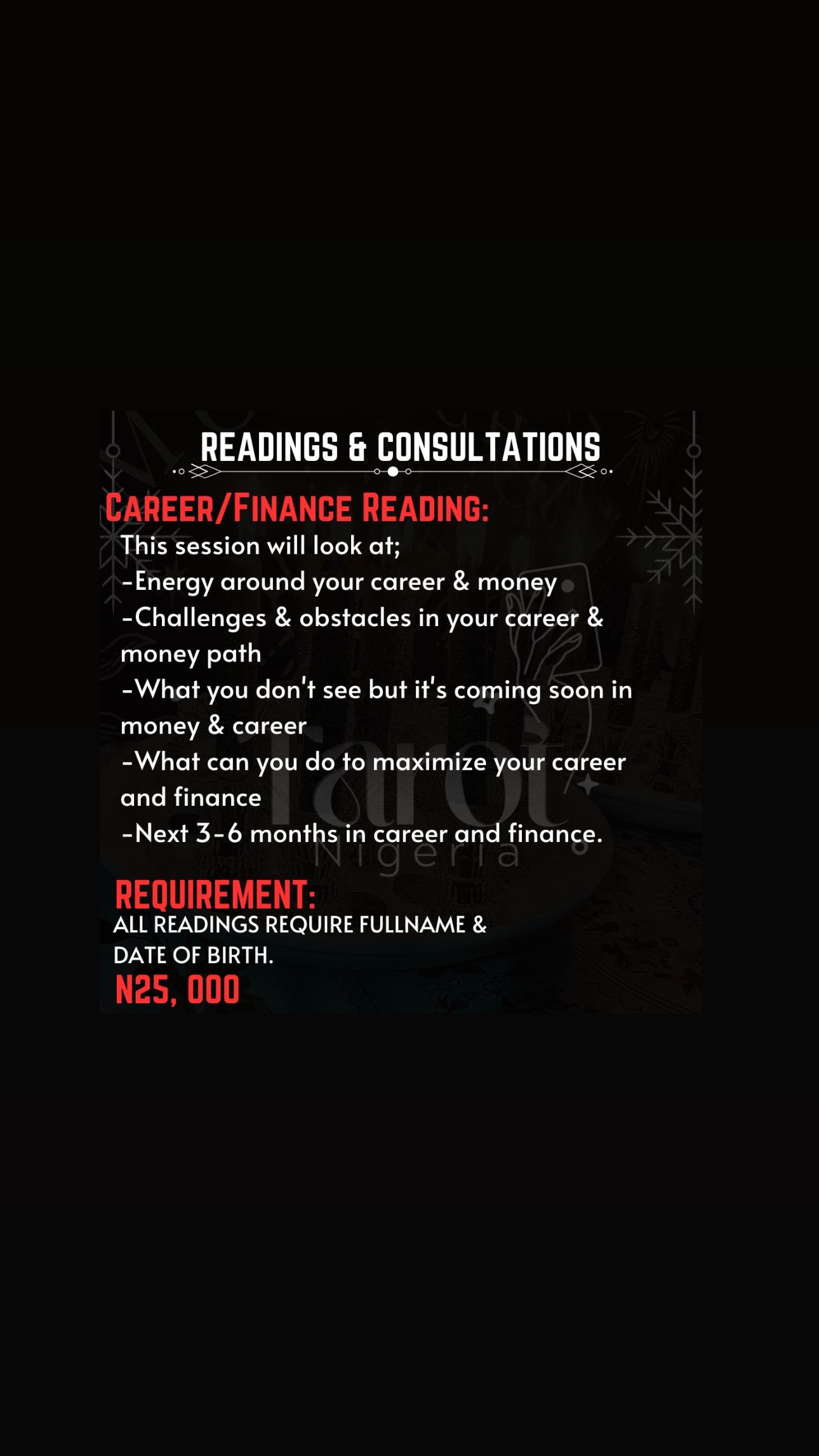 ALL READINGS Read before booking (This Reading will be sent on Telegram)