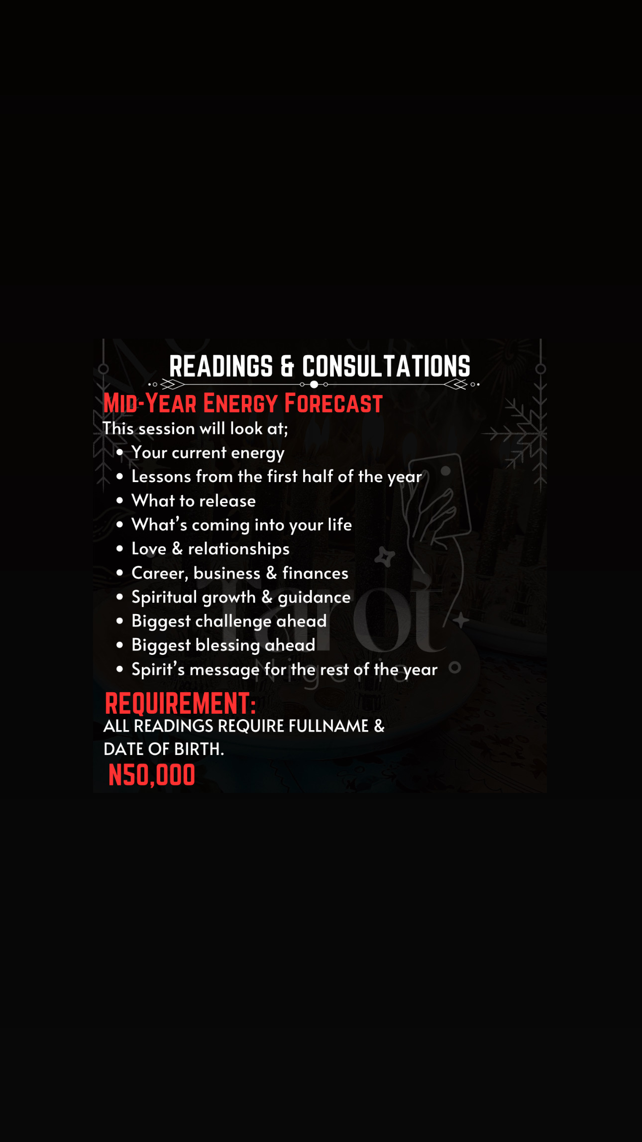 ALL READINGS Read before booking (This Reading will be sent on Telegram)