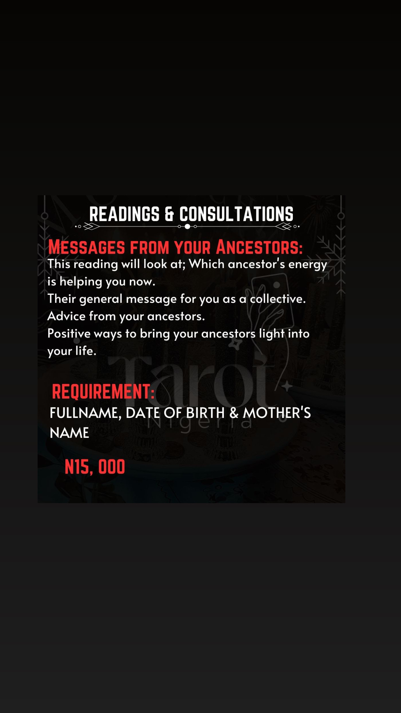 ALL READINGS Read before booking (This Reading will be sent on Telegram)