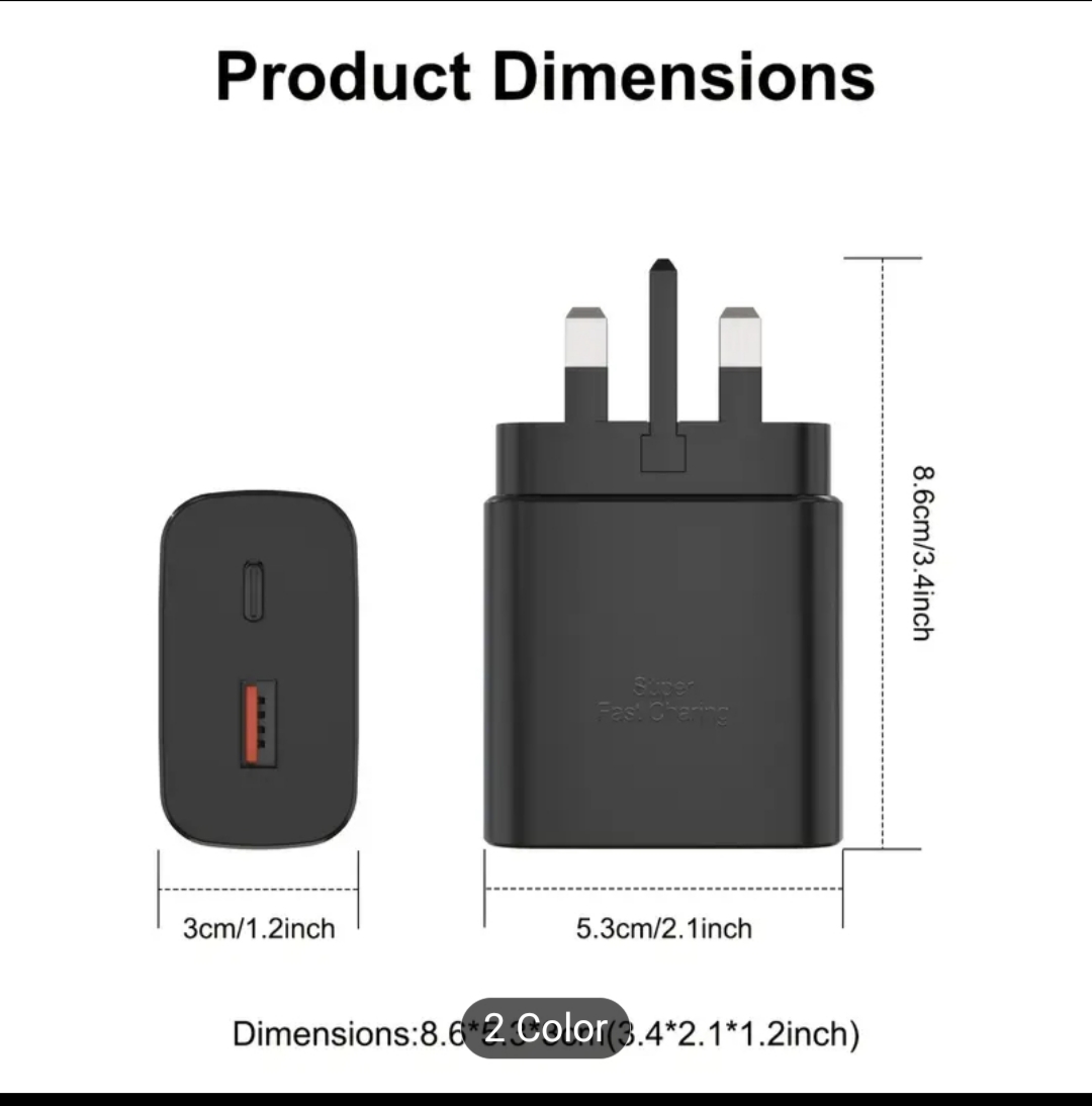 2-in-1 port charger 65w and 45w image
