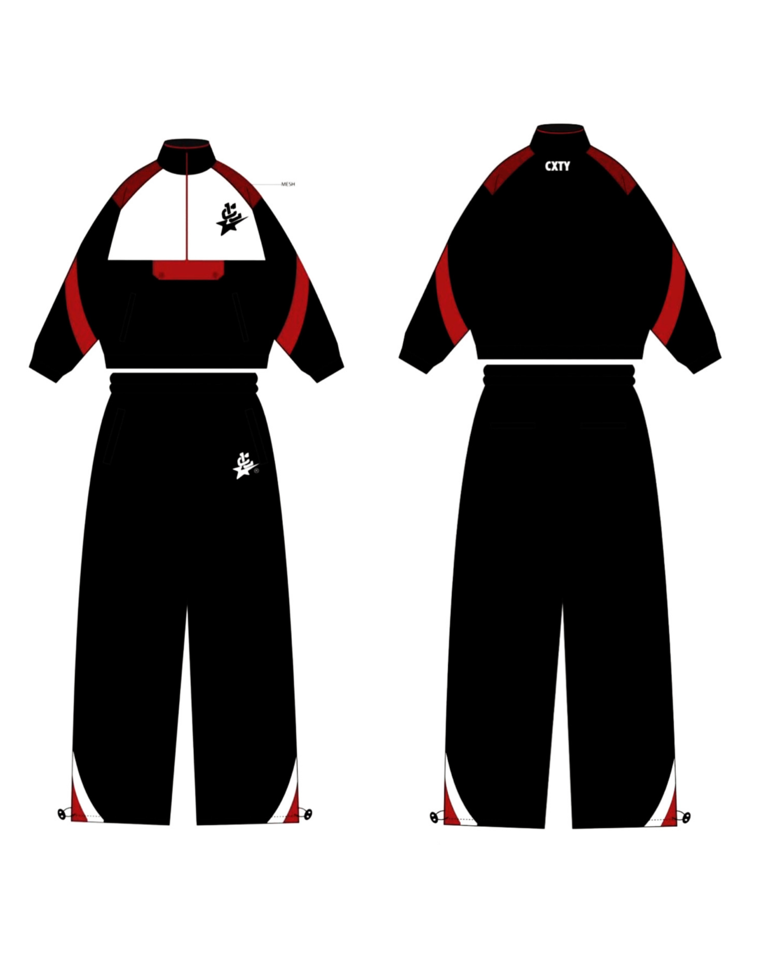 Cxty Red Blockrunner Tracksuit image