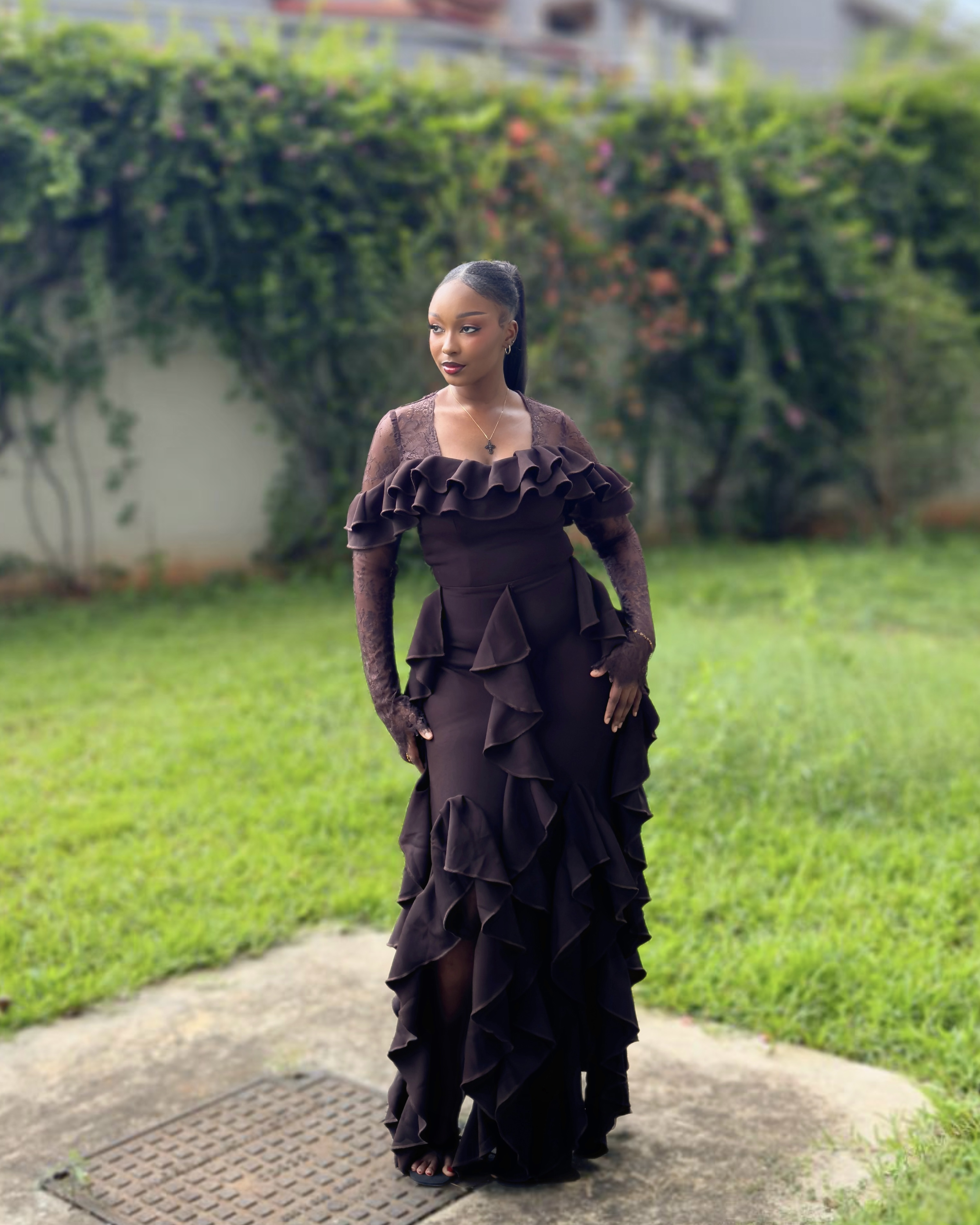 Valerie lace sleeves dress image