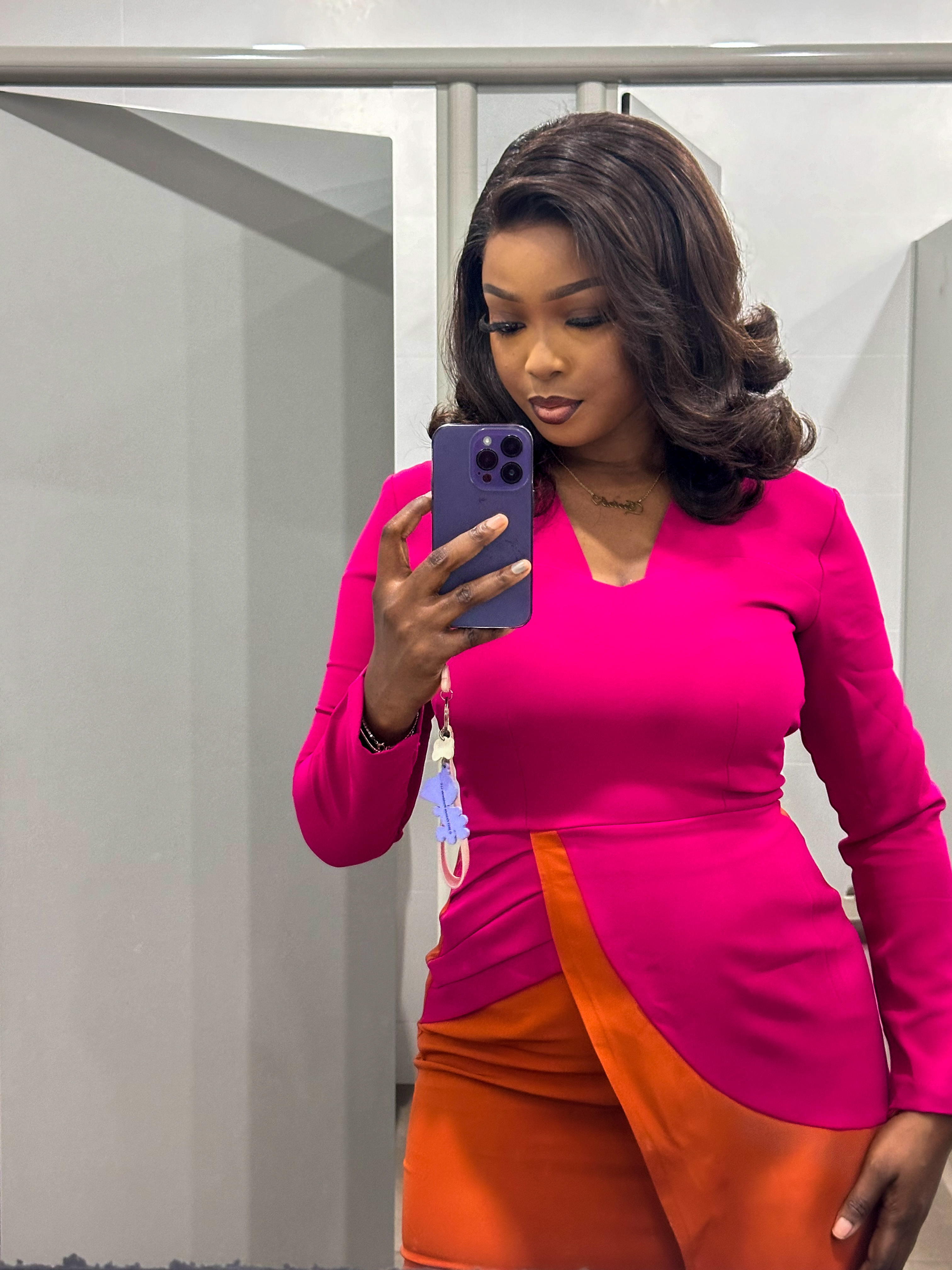 Adele top/bottom mix dress image