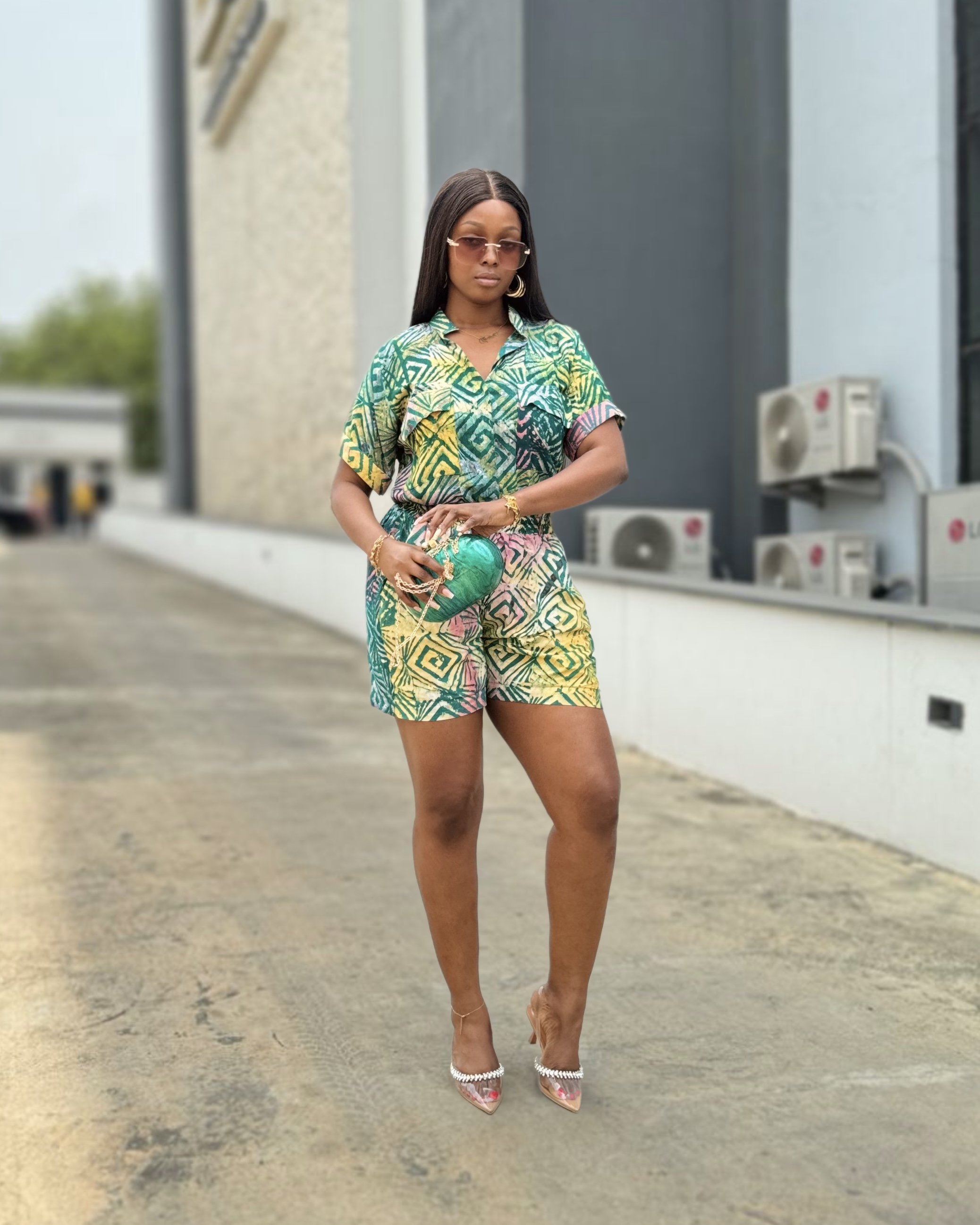 Terra adire shorts set image