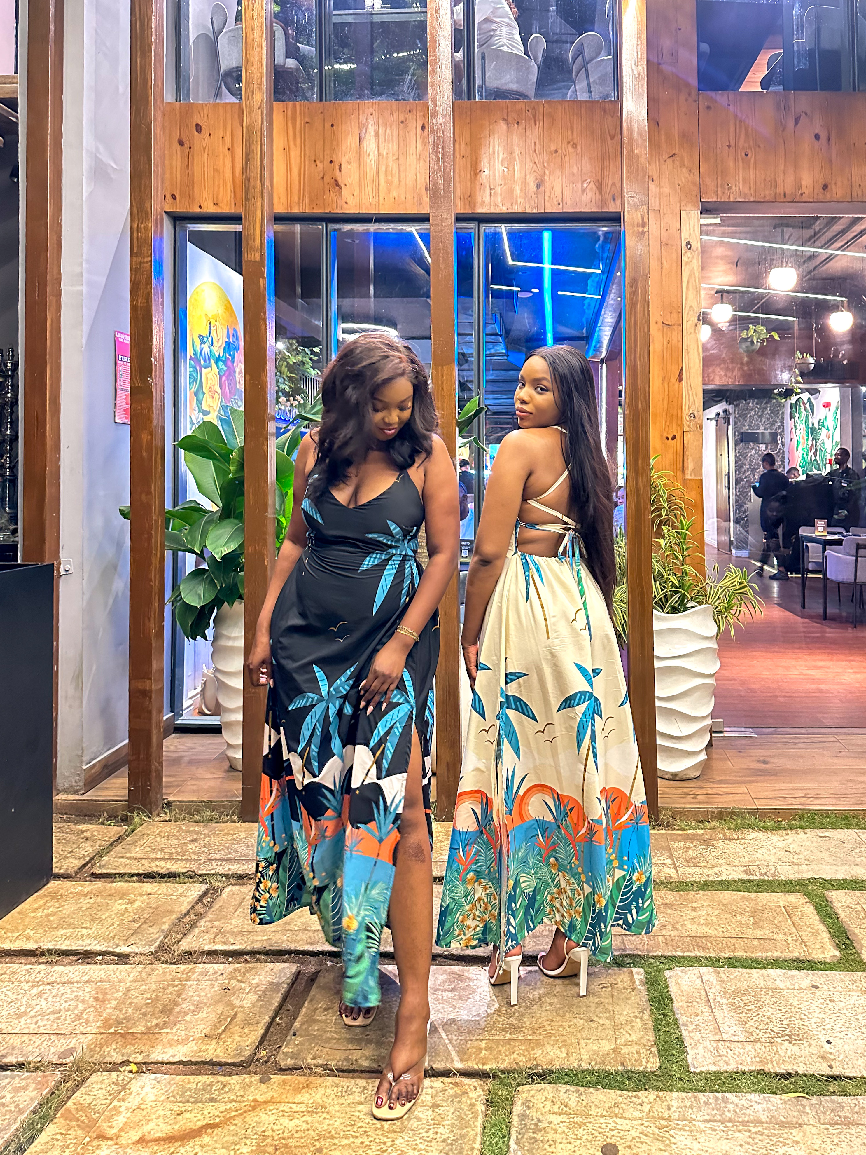 Camellia tie back dress