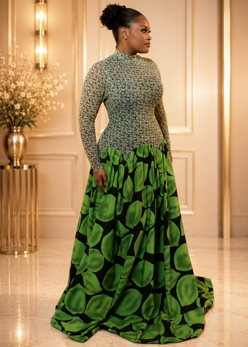 The Élise Gown – Emerald Garden image