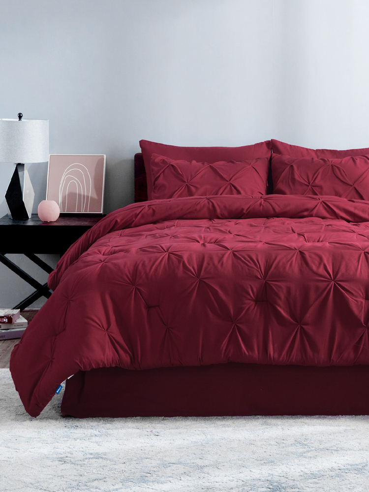 Wine Red Akeelah Comforter Set — Bed in a Bag | Magical Thinking image