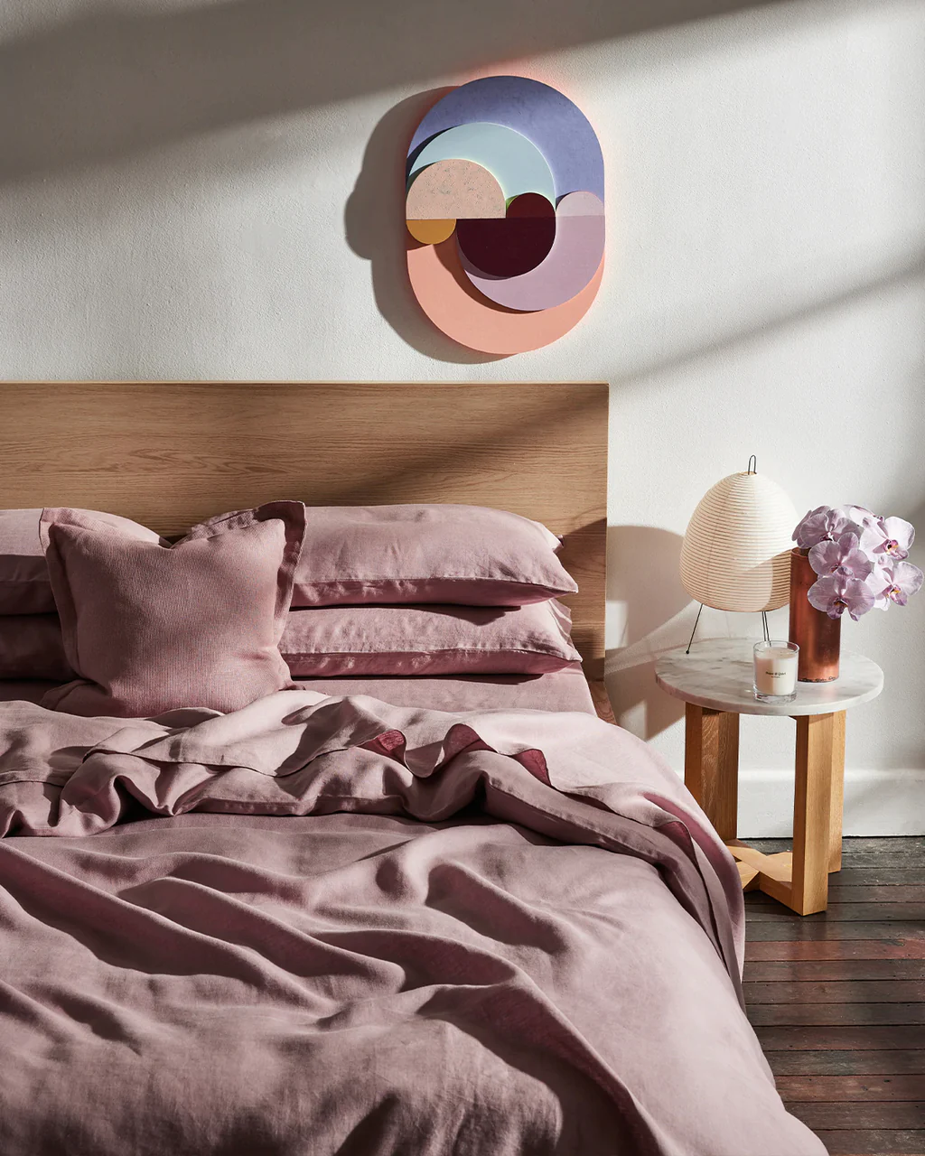 Lavender— Roxanne 6 piece Egyptian Cotton Percale Duvet Cover Set image