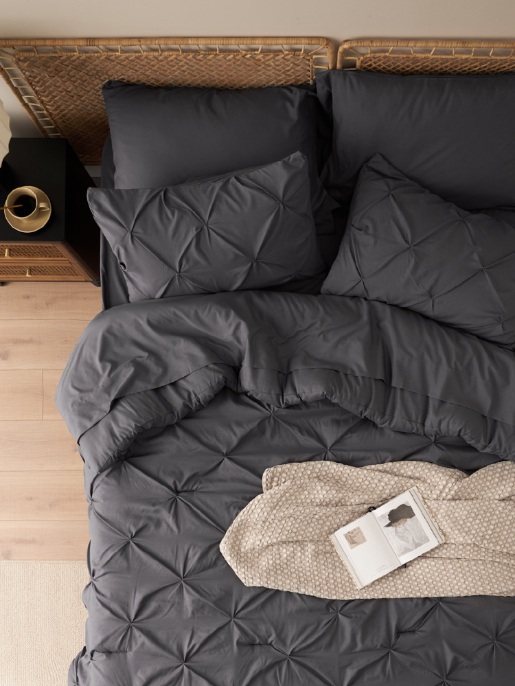 Dark Grey Akeelah Comforter Set — Bed In A Bag | Magical Thinking Collection image