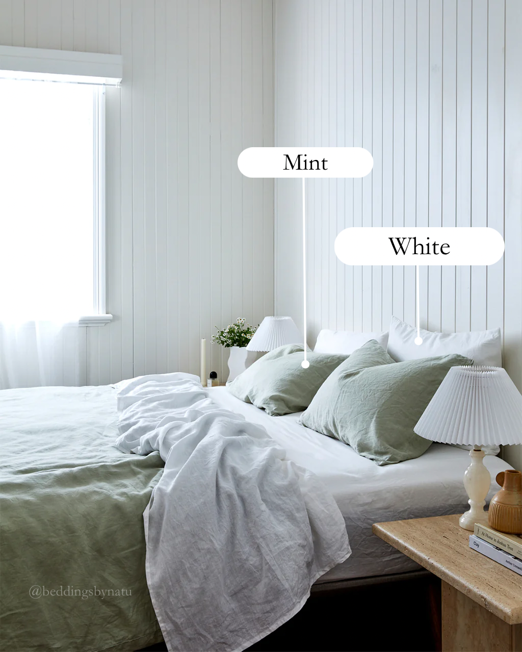 Mint Mix n Match — 6 piece Egyptian Cotton Percale Duvet Cover Set image