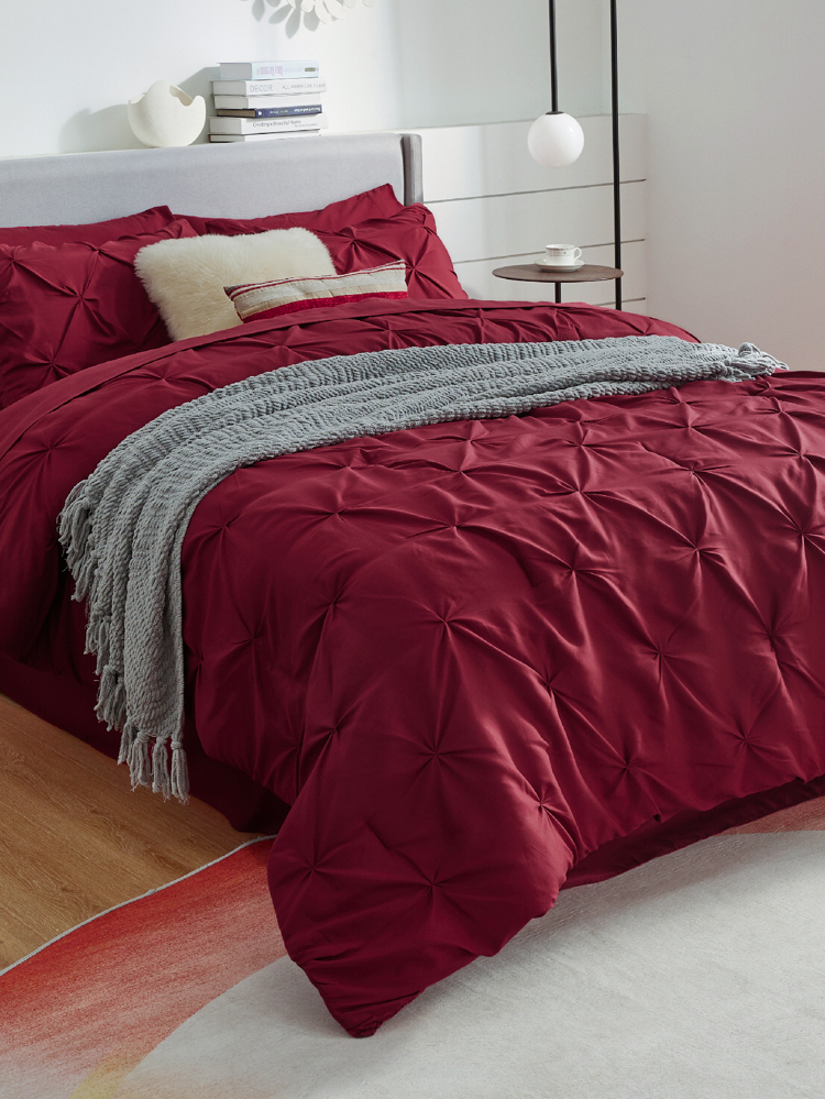 Wine Red Akeelah Comforter Set — Bed in a Bag | Magical Thinking image