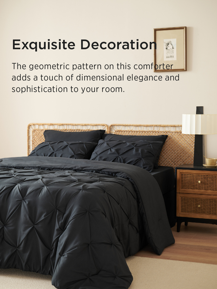 Black Akeelah Comforter Set — Bed in a Bag | Magical Thinking image