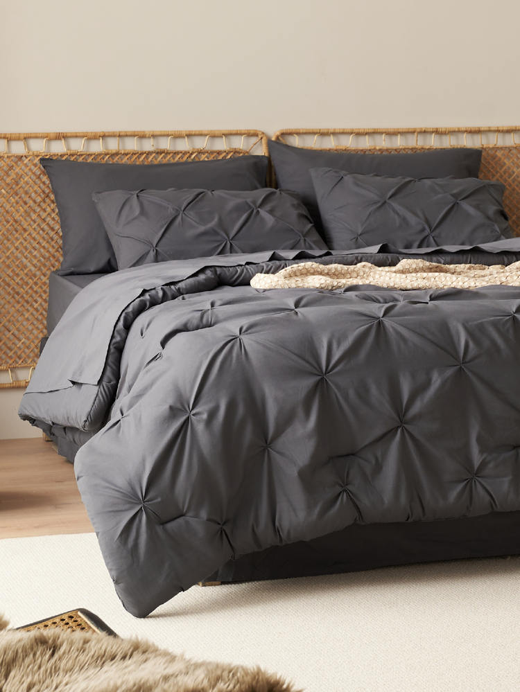 Dark Grey Akeelah Comforter Set — Bed In A Bag | Magical Thinking Collection image