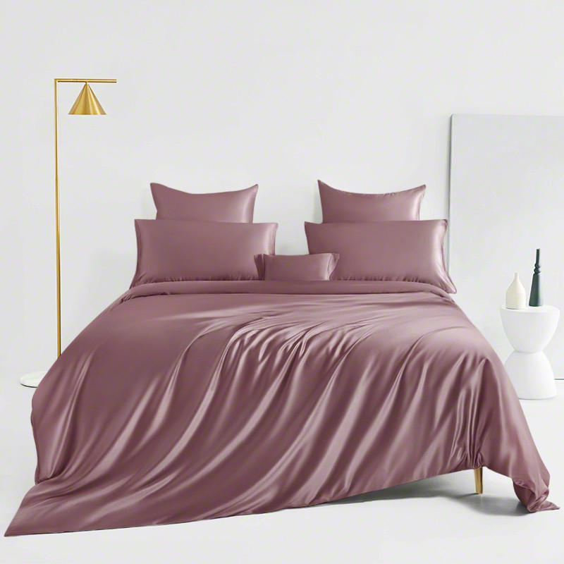 St. Charles Egyptian Silk 6 Piece Bedding Set — Dusty Rose image
