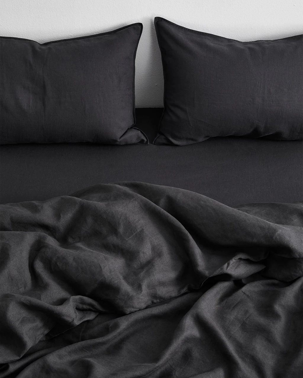 Roxanne X Charcoal— 6 piece Egyptian Cotton Percale Duvet Cover Set image