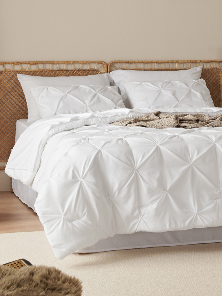 White Akeelah Comforter Set — Bed In A Bag | Magical Thinking Collection image