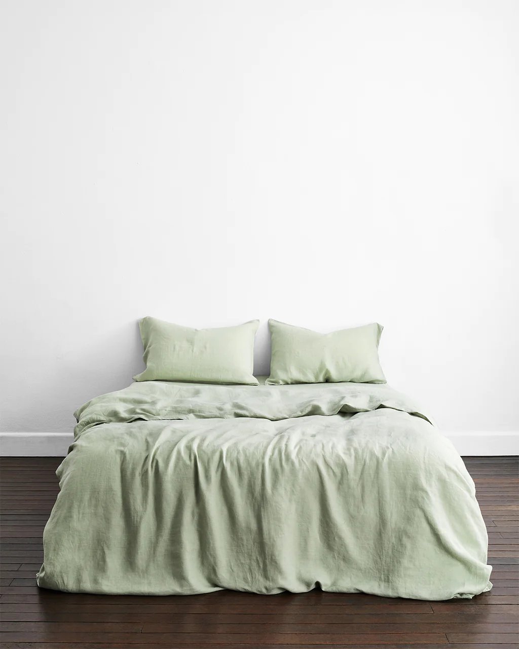 Mint Roxanne Cotton Percale Duvet Cover Set image