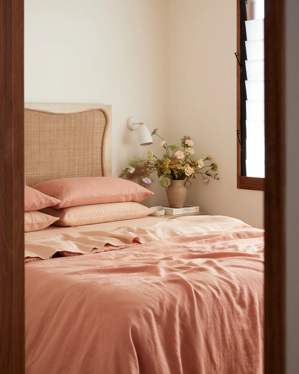 Roxanne X Terracotta — 6 piece Percale Duvet Cover Set image