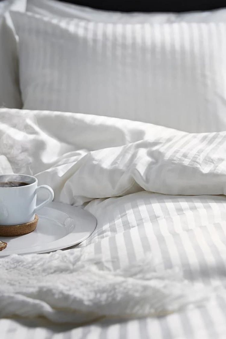 6 piece Royal Damask Striped Cotton Duvet Cover Set image