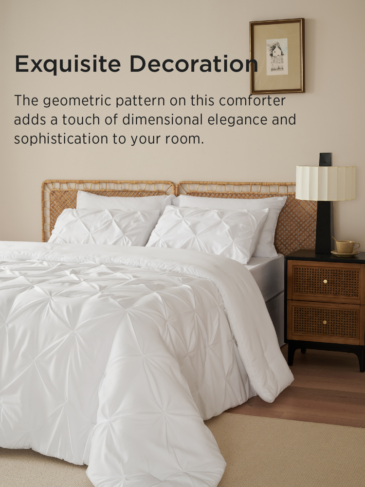 White Akeelah Comforter Set — Bed In A Bag | Magical Thinking Collection image