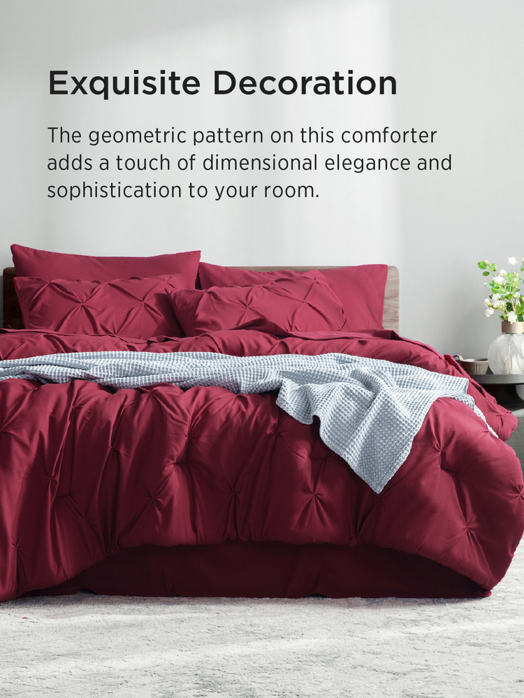 Wine Red Akeelah Comforter Set — Bed in a Bag | Magical Thinking image