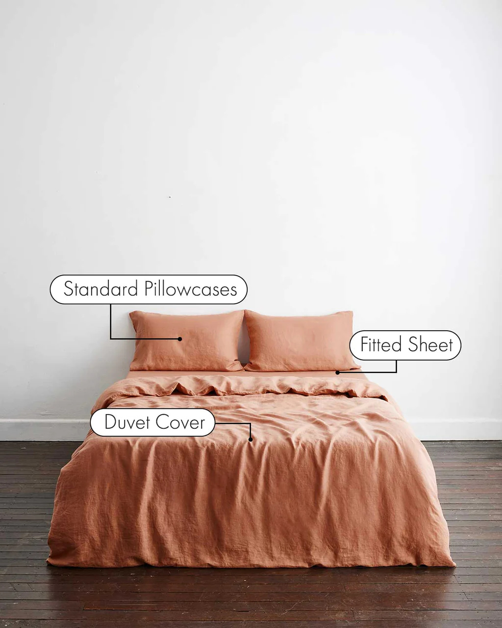 Roxanne X Terracotta — 6 piece Percale Duvet Cover Set image