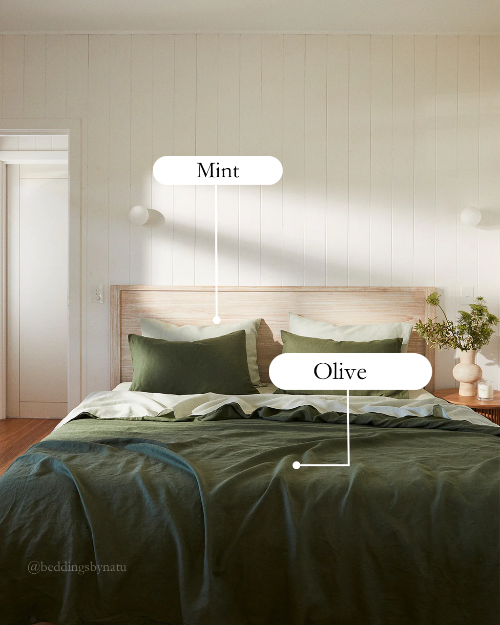 Mint Mix n Match — 6 piece Egyptian Cotton Percale Duvet Cover Set image
